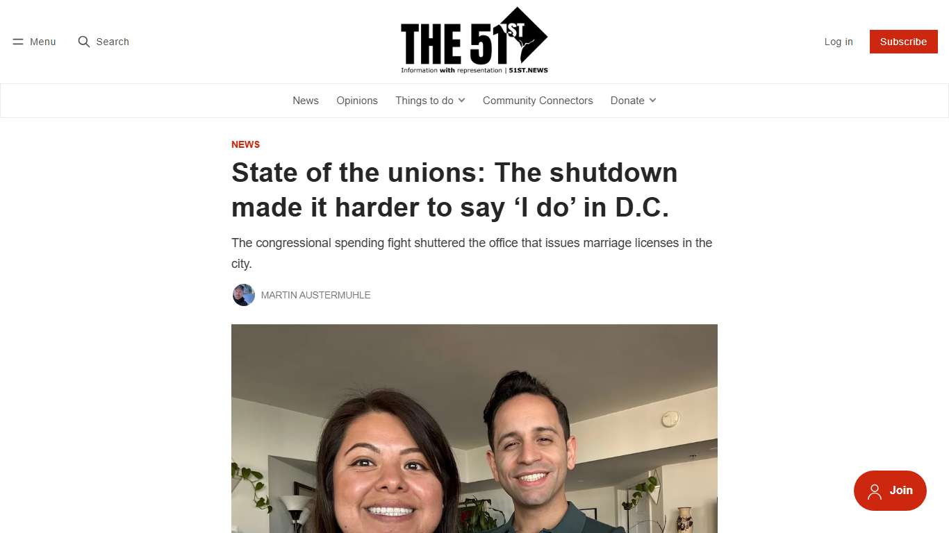 The shutdown closed the office that issues D.C. marriage licenses